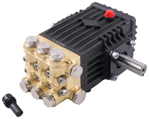 LSSOCH Triplex Pressure Washer Pump TS1811 T-47 Series 4.5GPM 3500PSI 1125RPM 24MM Solid Shaft