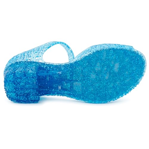 Image of techcity Princess Girls Sandals Dress Up Dance Party Cosplay Jelly Shoes for Kids Toddler Mary Janes