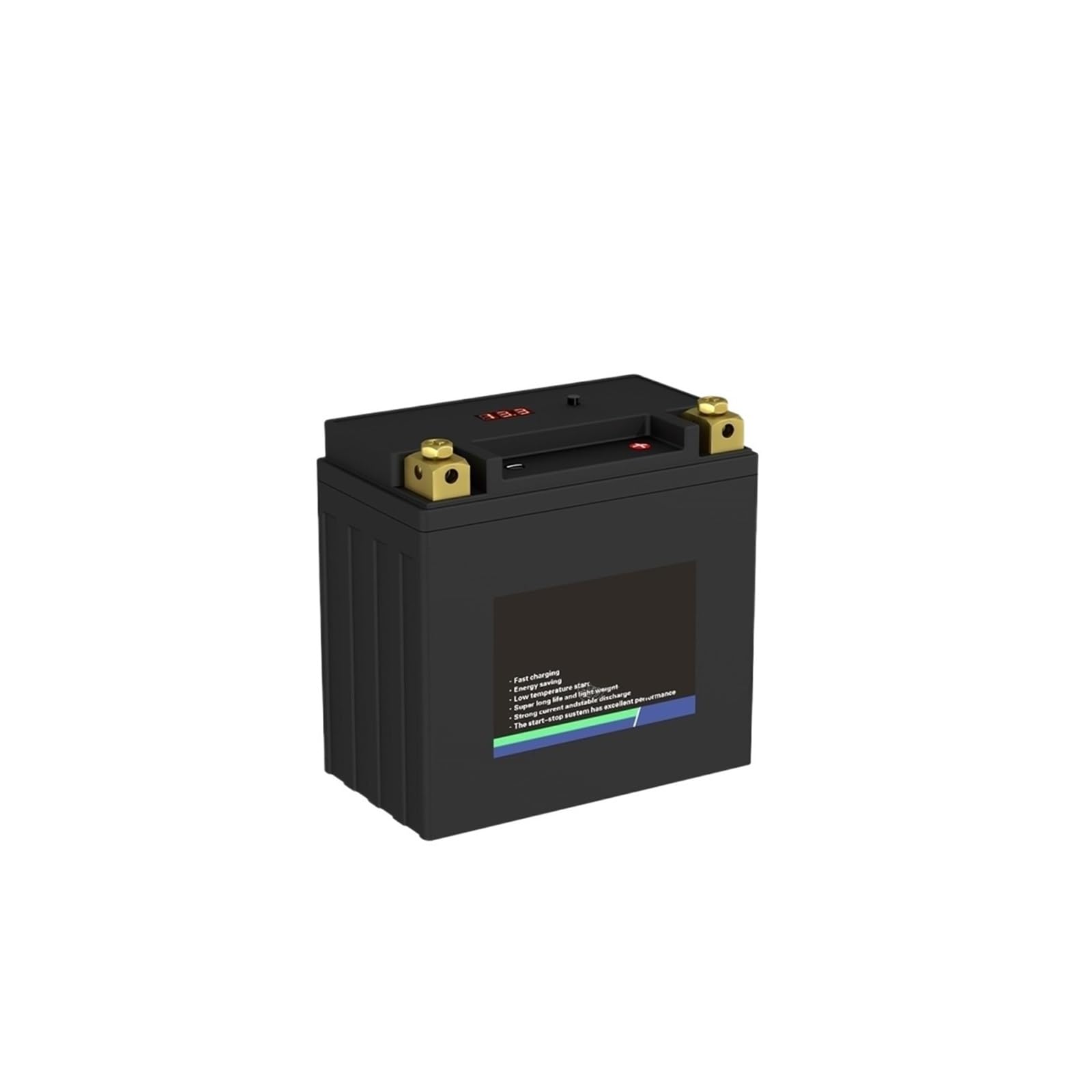 Batteria for Moto Grande Da Esterno A Ciclo Profondo 12V 8AH LiFePO4 9AH | Batterie Litio Ferro Fosfato LiFePO4 Con BMS GS Compatibili Con Harley 12V(14-BS L Negative)
