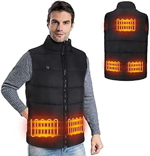 Heated Vest for Men and Women, USB Electric Heating Jacket with 3 Temperature Settings, Adjustable Size, Washable, Winter Warm Vest Coats Suitable for Fishing and Skiing