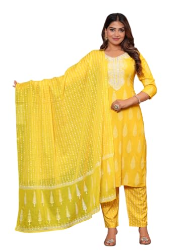 Image of Rangnavi Women's Printed Rayon Straight Kurta Set