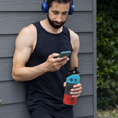 Gamer Gifts-32oz Gamer Water Bottle - Gaming Insulated Cup with Stainless Steel - Gift for Game Men, Son, Dad, Husband, Friends - Gaming Tumbler Present for Birthday Christmas - Image 2