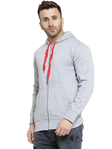 Image of Scott International Men's Solid Cotton Hoodies for Men, Trendy and Comfortable Sweatshirts for Men, Stylish Winter Wear with Hood and Pockets, Fashionable Hooded Sweatshirts