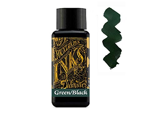 Diamine Fountain Pen Ink 30Ml - 3 X Bottles - Writers Blood & Midnight Blue & Green Black #TOP3