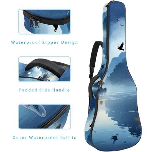 Housse de guitare acoustique 40 pouces imperméable et rembourrée pour homme et femme