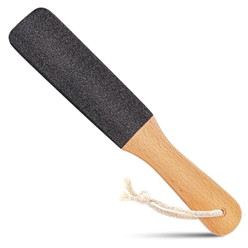 KIPTVO Pumice Stone for Feet, Hard Skin Remover Foot, Pedicure Sets for Feet, Pedicure Sets for Feet Soak and Scrub, with Wooden Handle Remove Hard Dead Skin Cracked Feet Removing Dead Skin Foot Care