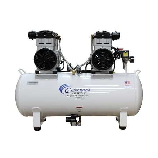 California Air Tools 20040CAD 4 hp 20 gallon Ultra Quiet & Oil-Free Steel Tank Air Compressor Auto Drain, White