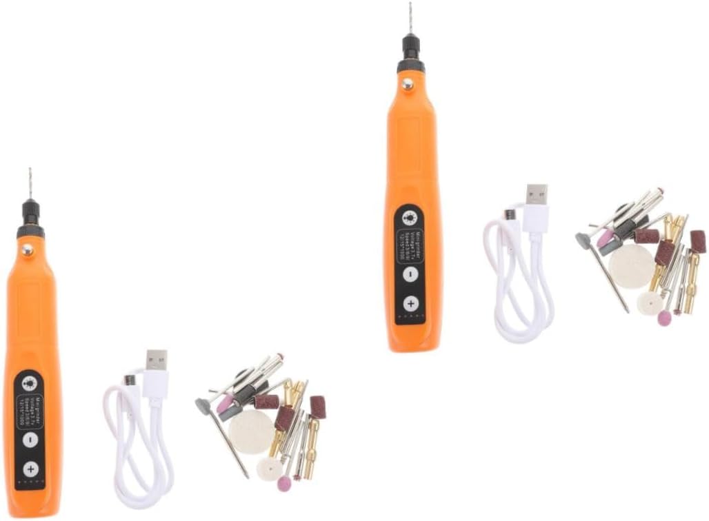 TEHAUX 2sets Usb Mini Rotary Tool Sanding Polishing Kit Lightweight Portable for Crafts Diy Projects
