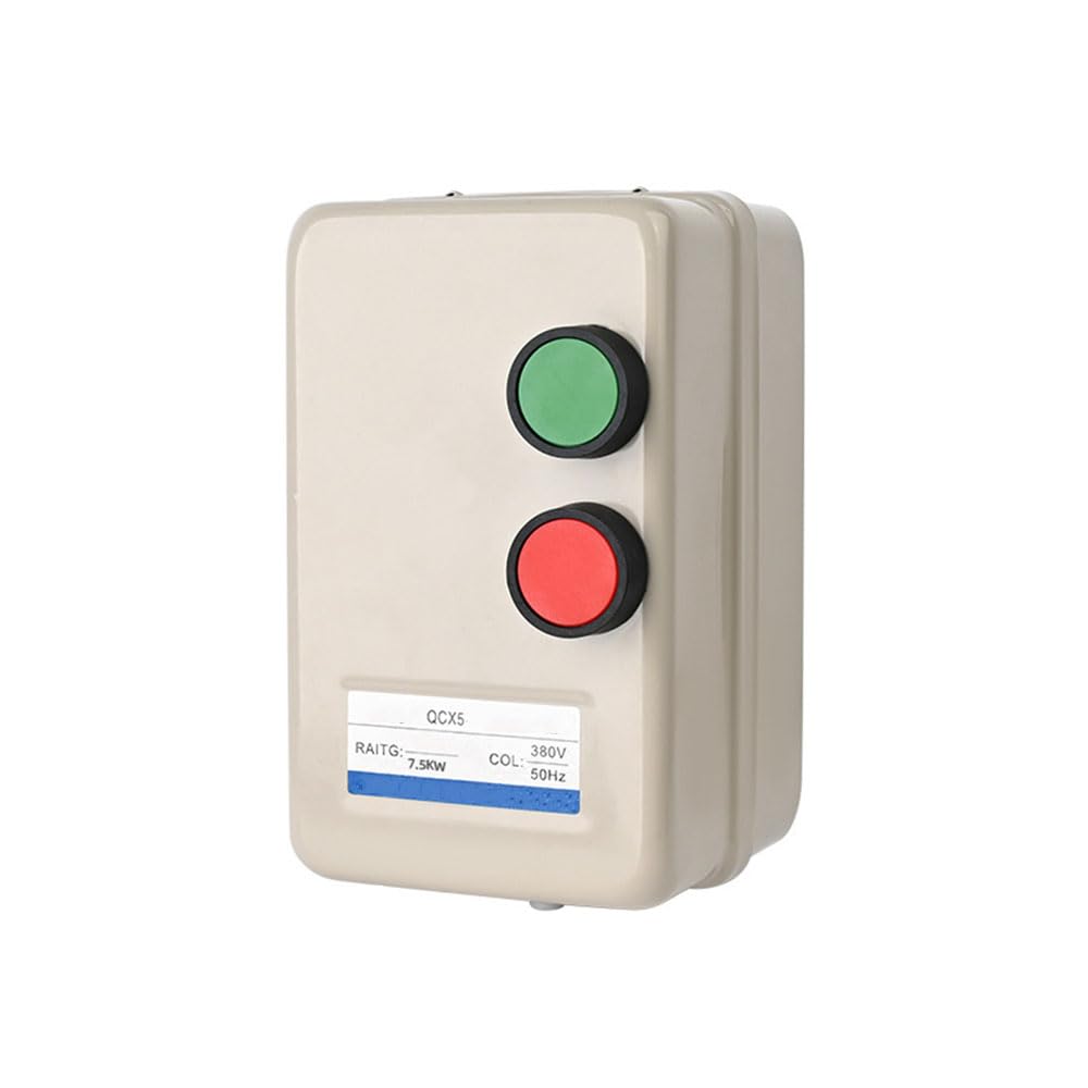 Motore elettrico magnetico, 380 V, 7,5 kW, 22 A, scatola interruttore di avviamento a 3 fasi, per compressori d'aria, pompe, apparecchiature industriali