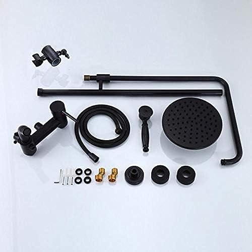 Robinet de douche effet pluie noir anticalcaire mitigeur - 7