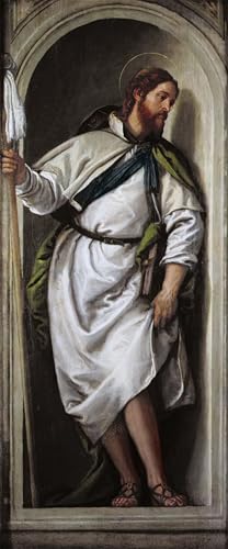 Paolo Veronese Saint Augustin art portrait, affiche sur toile 60x90cm texture anti-reflet