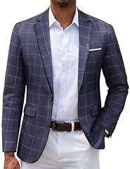 Dark Blue - Plaid Blazer