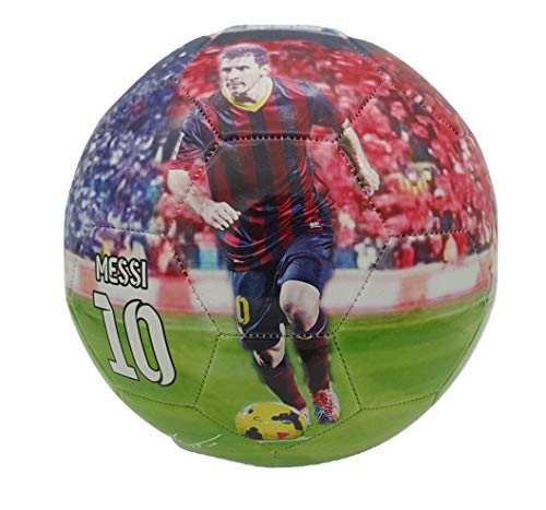 Superstar Soccer Ball Size 5 Best Gift for Soccer Training Cristiano Ronaldo Portugal Leo Messi Barcelona (#10 Messi RED)