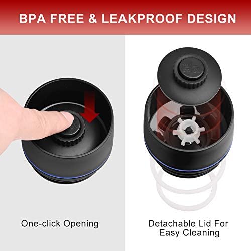 Travel Mugs for Hot Drinks 360°Drinking Lid Double-Walled Vacuum Insulated Stainless Steel Coffee Cup, 350ml (Blue)
