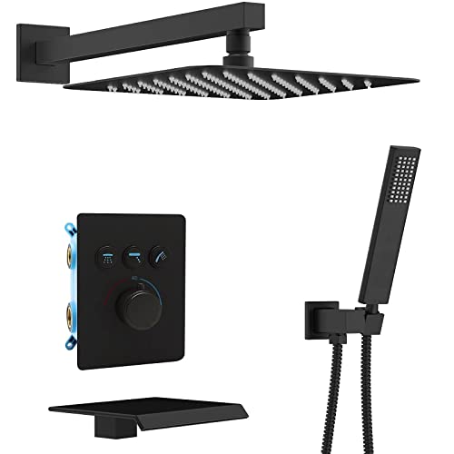 Tête de douche thermostatique anti-brûlure ensemble de robinet dissimulé pour douche et bain