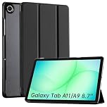 CoBak Case For Samsung Galaxy Tab A11 (2025) / A9 (2023) 8.7 Inch - PU Leather Smart Tablet Cover, Translucent Hard Shell, Two Viewing Angles, Black.