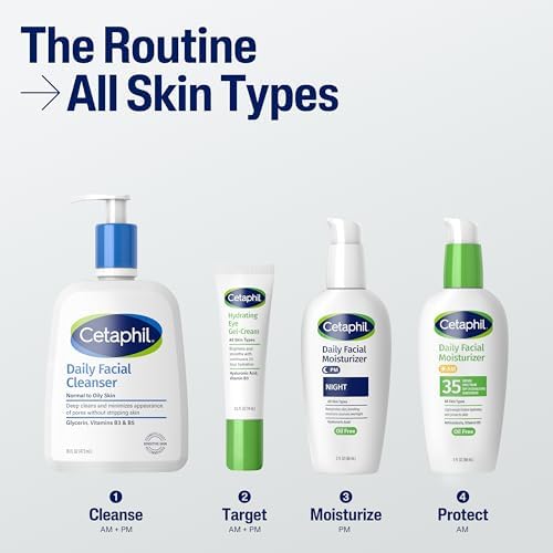 Cetaphil Face Moisturizer, Daily Oil Free Facial Moisturizer with SPF 35, For Dry or Oily Combination Sensitive Skin, Fragrance Free Face Lotion (Packaging May Vary) — view 4