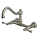 Kingston Brass KS3248BL Wall Mount Bathroom Faucet, Brushed Nickel