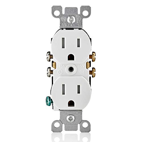 Leviton 10-Pack Duplex Receptacle, Straight Blade, T5320-WMP, White by Leviton - Used condition - CA$9.30