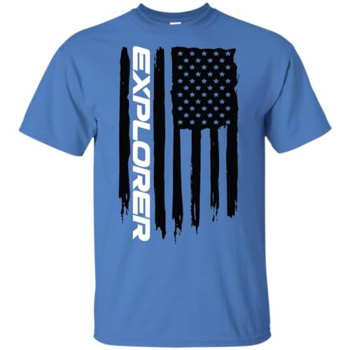 WheelSpinAddict Men's Explorer American Flag T-Shirt
