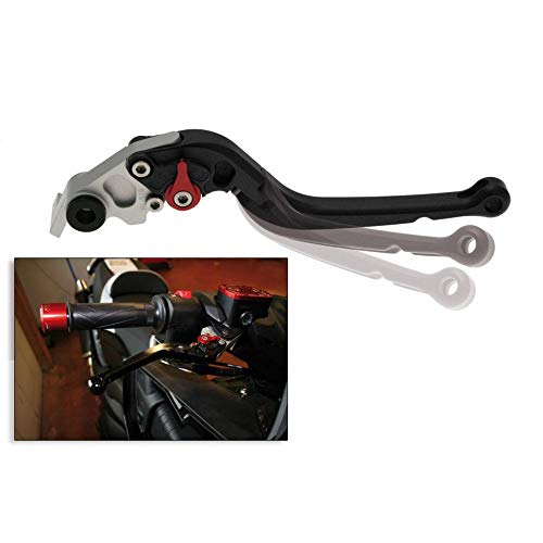Palanca recta plegable Bihr de aluminio negro Motodak para moto