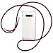 Produktbild mtb more energy® Handykette kompatibel mit LG G8S ThinQ (LM-G810, 6.21'') - dunkelrot - Smartphone Hülle zum Umhängen - Anti Shock Full TPU Case