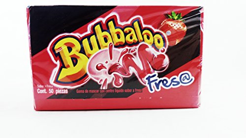Bubbaloo Fresa/Strawberry Mexican Gum 1 Pack of 50pcs image 5