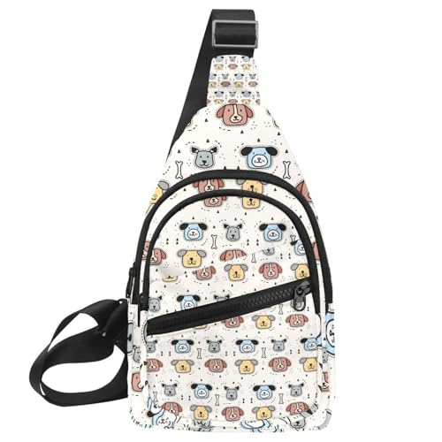Sac à bandoulière contre l'encombrement sac de poitrine léger multicolore