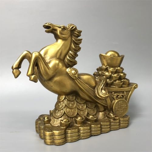 Statue de cheval en laiton figurine décorative chic idée cadeau pour bureau