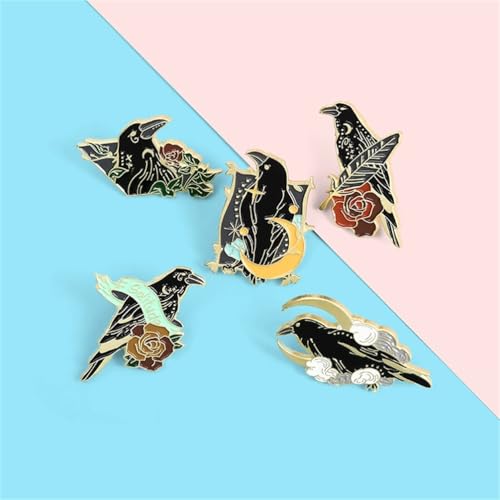 Image of Game LAD Sylus Crow Cosplay Badge Necklace Alloy Red Gem Brooch Lapel Pins Jewelry Bag Costume Accessories Prop Gifts