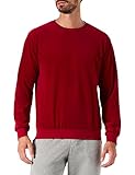 Saum und Arme mit Bündchen Trigema Herren 654501 Sweatshirt, Rubin, XXXL