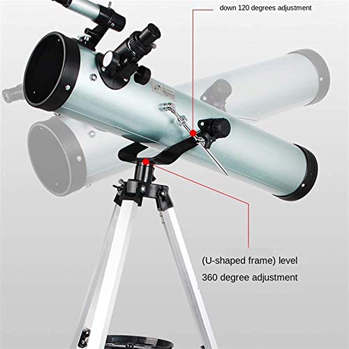 PJPPJH Telescópio, tripé de altura ajustável de 125 mm de diâmetro grande 350 X de alta transmissão