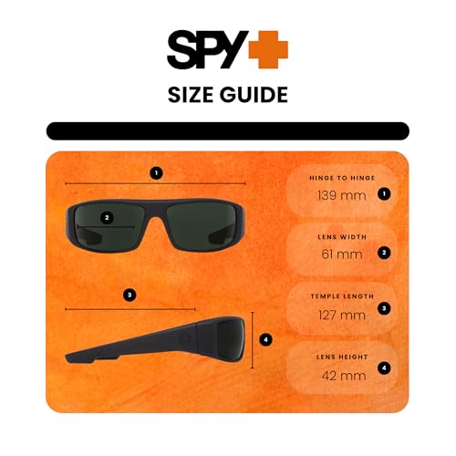 Spy Logan Rectangular Sunglasses for Men +BUNDLE with ACCESSORY EYEWEAR KIT4