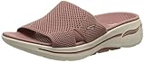 Comfort slide sandal design. Skechers and Arch Fit logo details.
