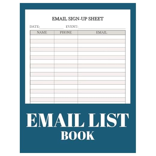 Email List Book: 111 Pages, 8.5 x 11 Inch Email List Sign-Up Book, Perfect for Recording Names, Phone Numbers, and Email Addresses