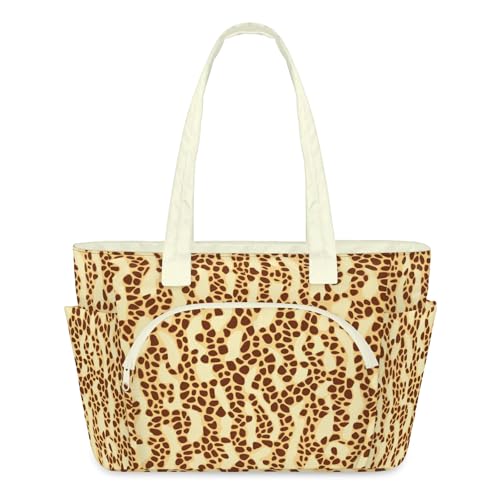 Sac fourre-tout matelassé motif girafe grand cabas chic et léger
