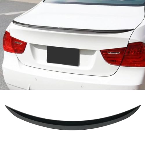 KHK E90 Rear Spoiler, Gloss Black Rear Trunk Spoiler Wings, ABS Material MP Style Rear Spoiler Wing Lid Fits for 2006-2011 BMW E90 3-Series 4 Door Sedan & 2008-2011 for BMW M3 Sedan