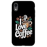 I Love Coffee 愛好家 おしゃれ 豆 醸造 スマホケース iPhone XR 用