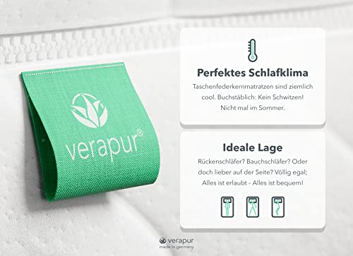 Taschenfederkernmatratzen Verapur Classic 100×190 cm H3