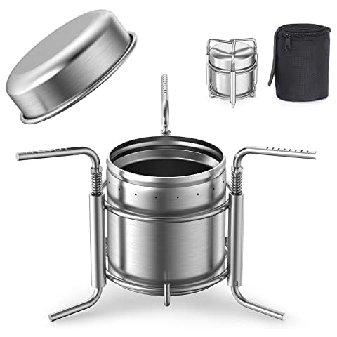 Hornillo de acero inoxidable plegable Lixada Cover