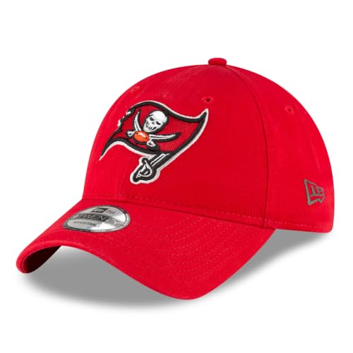 New Era NFL Core Classic 9TWENTY Team Color Adjustable Hat Cap One Size Fits All (US, Alpha, One Size, Tampa Bay Buccaneers - Red, Tampa Bay Buccaneers)