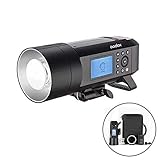 [Dos métodos de fuente de alimentación] Paquete de baterías profesionales de litio con 21.6V.2600mAh para proporcionar 390 flashes de potencia completa y reciclar en 0,01-1 segundo. & Adopte la fuente de alimentación de CA para lograr el doble propósito de CA-CC.