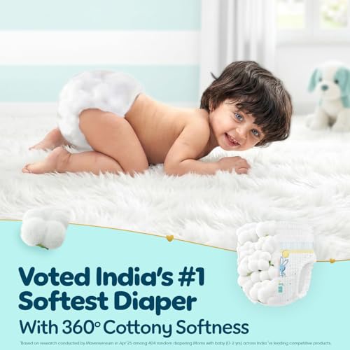 Image of Pampers Premium Care Pant Style Baby Diapers | Large (L size) | 44 Count | Voted India's Softest | All-in-1 with 360 Cottony Softness Diapers | 9-14kg