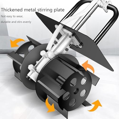 Portable Electric Cement Mixer with Digital Display, 320mm Mixing Width, 1000-2000RPM, 6 Adjustable Speeds, 10m Water Pipe, Ideal for Plaster, Cement, Paint, Fodder Mixing