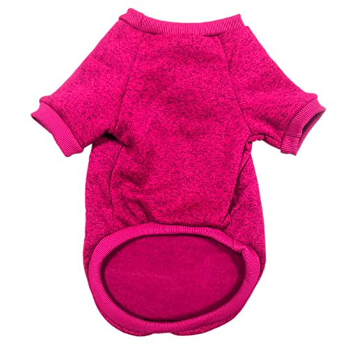 Image of Small Dog Sweater Warm Winter Puppy Pet Coat Soft Sweater Clothes for Small Dogs Outfit (XS, Wine red)