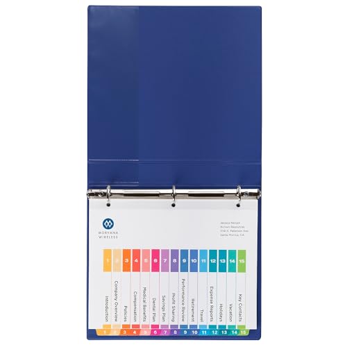 Avery Ready Index Table of Contents Dividers, 15-Tab Set, 1 Set (11143)