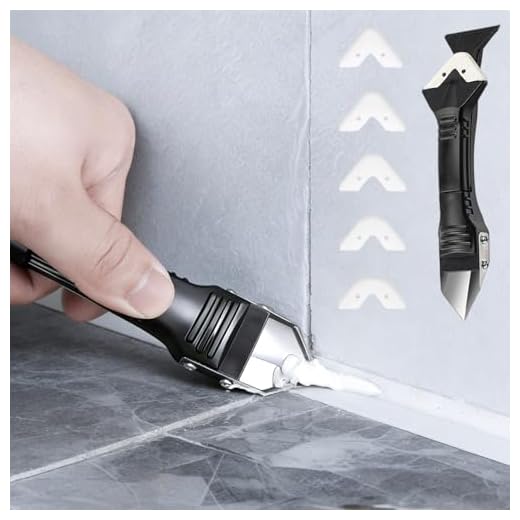 3-in-1 Silicone Caulking Tools, Putty Knives Multiused for Glass Angle Scraper for Bathroom,Kitchen,Floor,Window,Sink Joint,Frames Seal