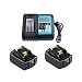 Produktbild 2 Stück 18V 5.0Ah Akku mit Ladegerät DC18RC 3A Ersatz Kompatibel für Makita BL1850B BL1830 BL1840 BL1850 BL1860B 18 Volt LXT Li-Ion Werkzeug Batterie DC18RA mit LED Indikator