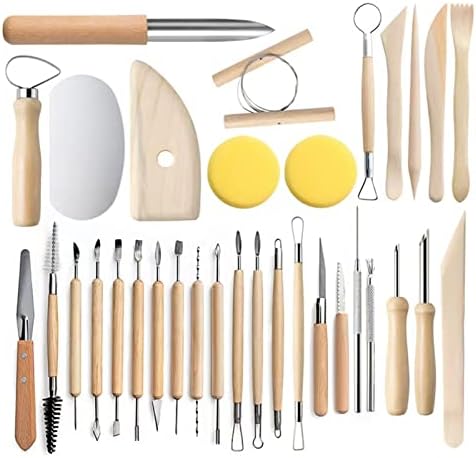 AISAL Clay Tools Kit Pottery Tools & Sculpting Tools for Shaping Embossing Sculpting 33PCS