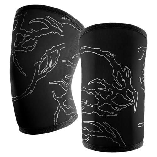 Katamu Premium Gothic 7mm Neoprene Knee Sleeves with Reinforced Stitching